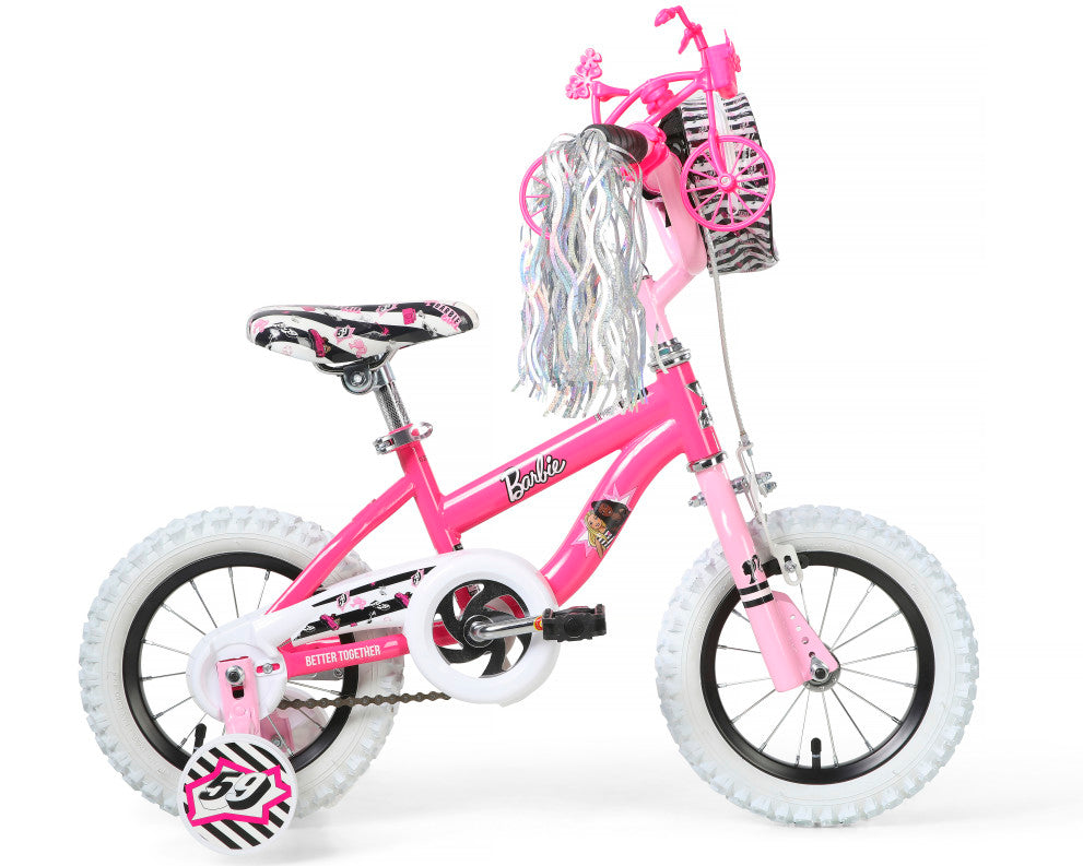 Barbie 12 Inch Kids Bike - Neon Pink