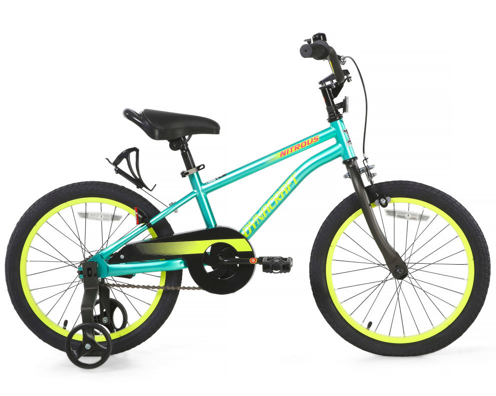 mountainbike 18 inch Dynacraft Nitrous 18-Inch Boys Bike For Age 6-9 Years, Teal