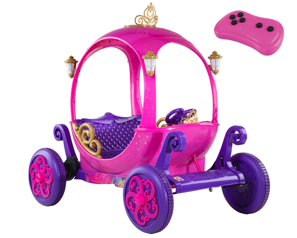 Dynacraft Disney Princess 24V Carriage Ride-On for Kids, Battery