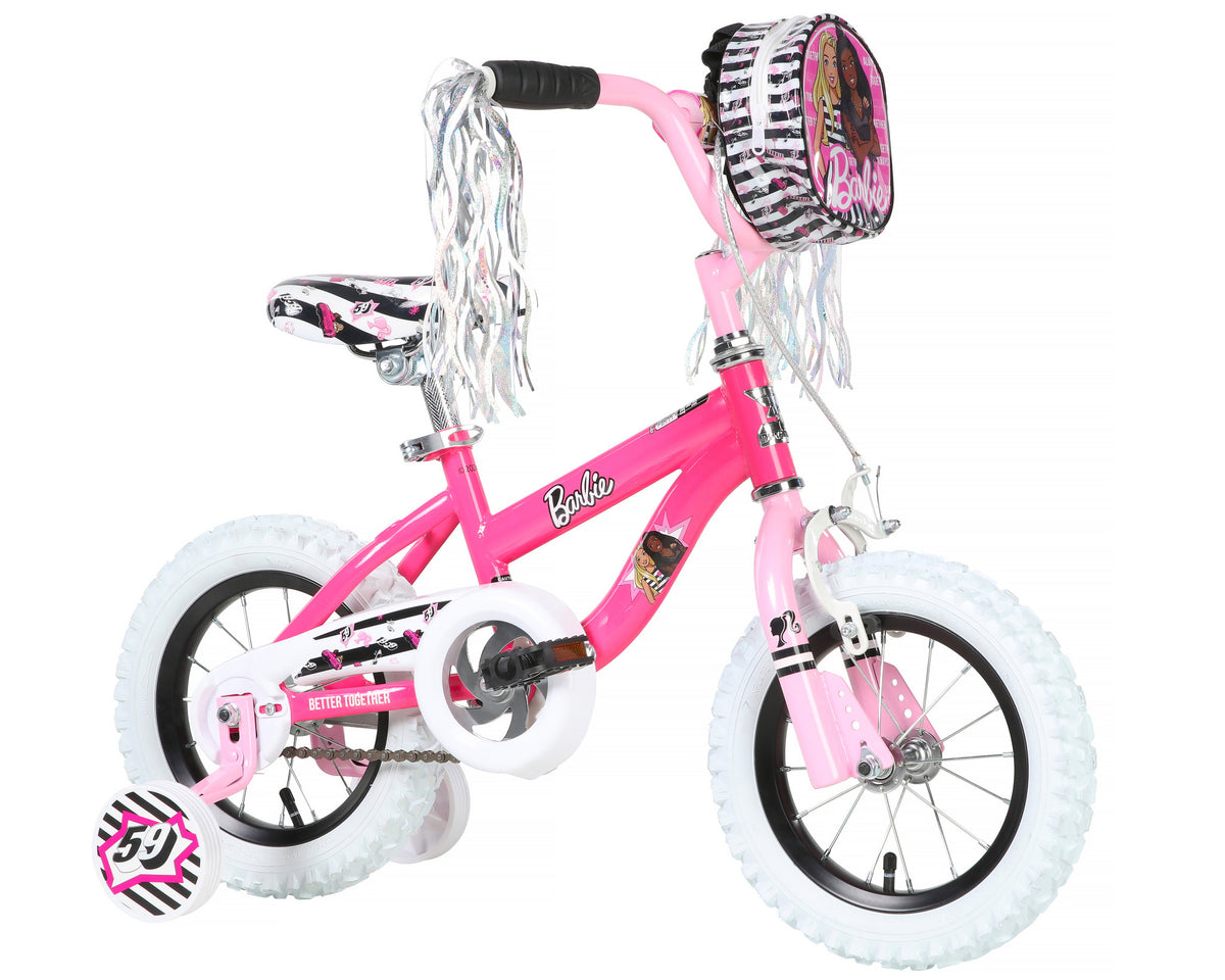 Barbie bike with training wheels sale