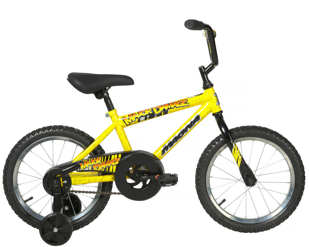Magna Major Damage 16 Inch Kids Bike - Yellow