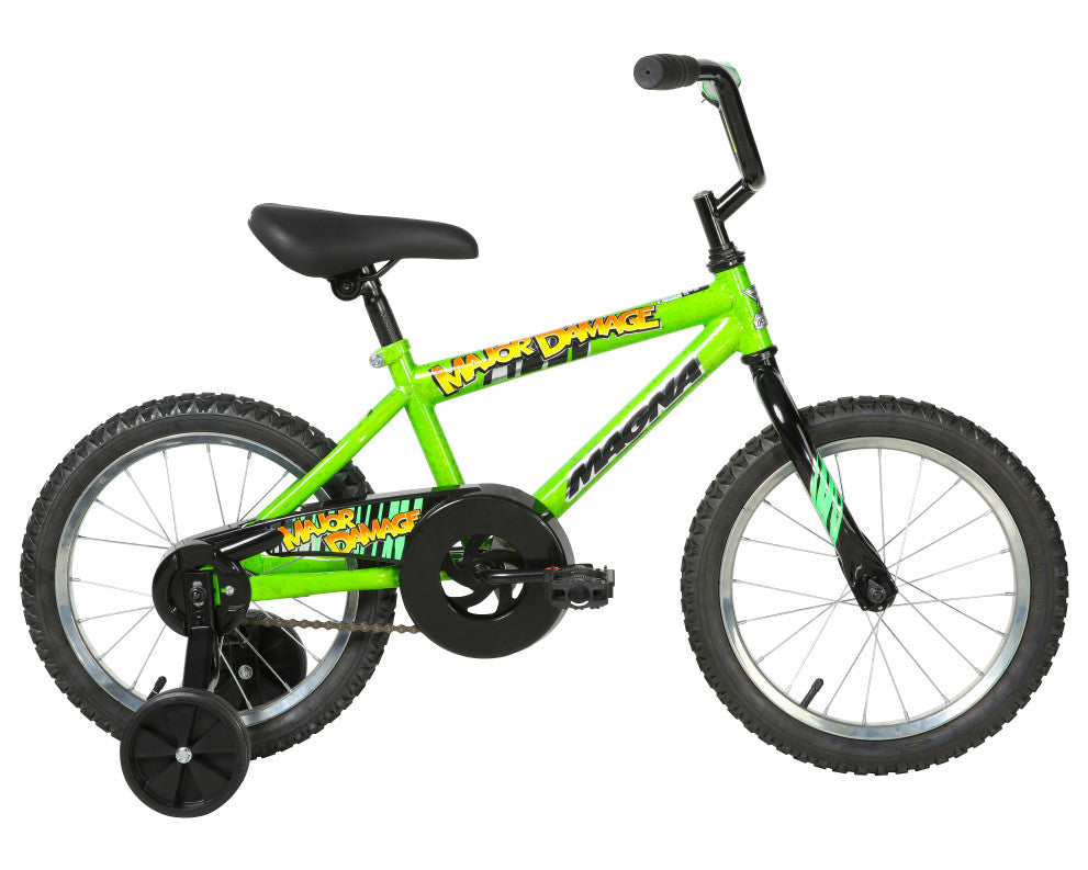 Magna Major Damage 16 Inch Kids Bike - Neon Green