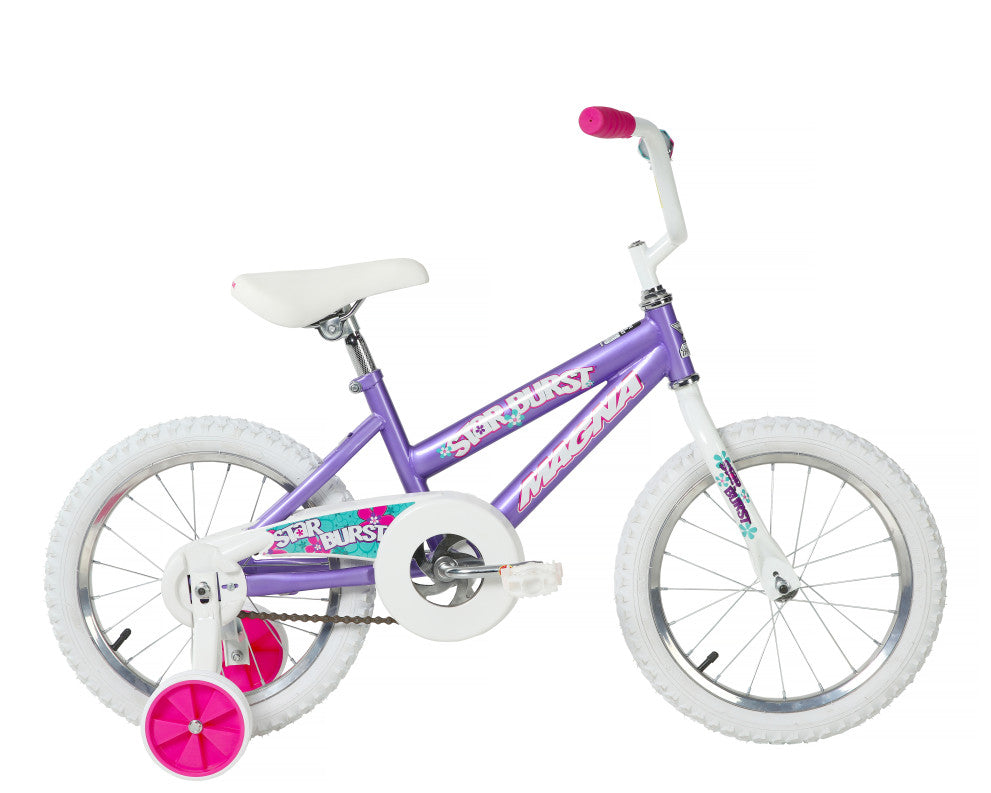 Magna Star Burst 16 Inch Kids Bike - Purple