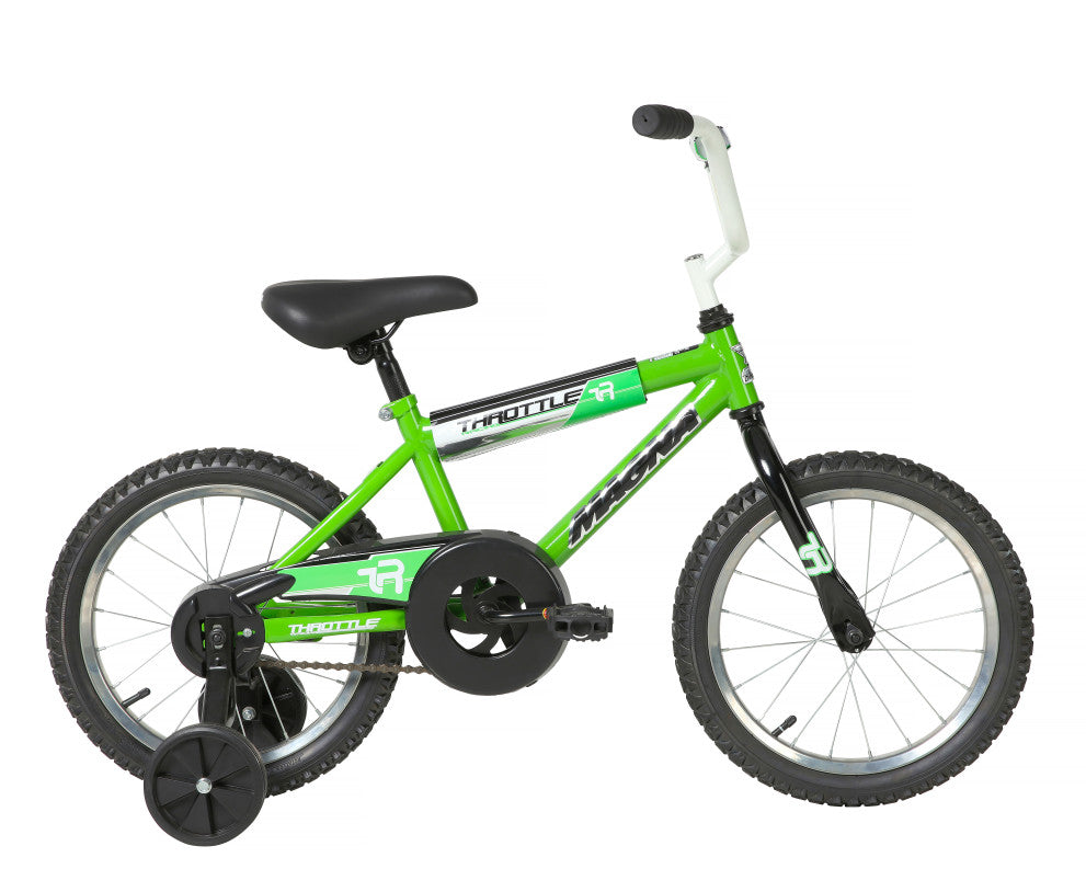 Magna Throttle 16 Inch Kids Bike - Neon Green