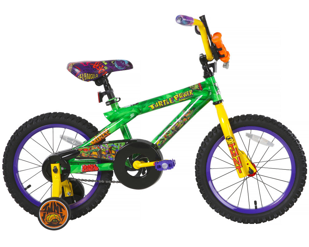 Teenage Mutant Ninja Turtles 16 Inch Kids Bike - Neon Green