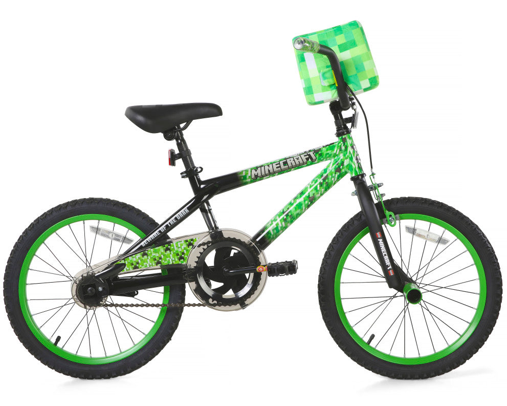 Minecraft 18 Inch Kids Bike - Neon Green