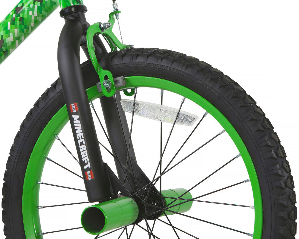 Minecraft 18 Inch Kids Bike - Neon Green