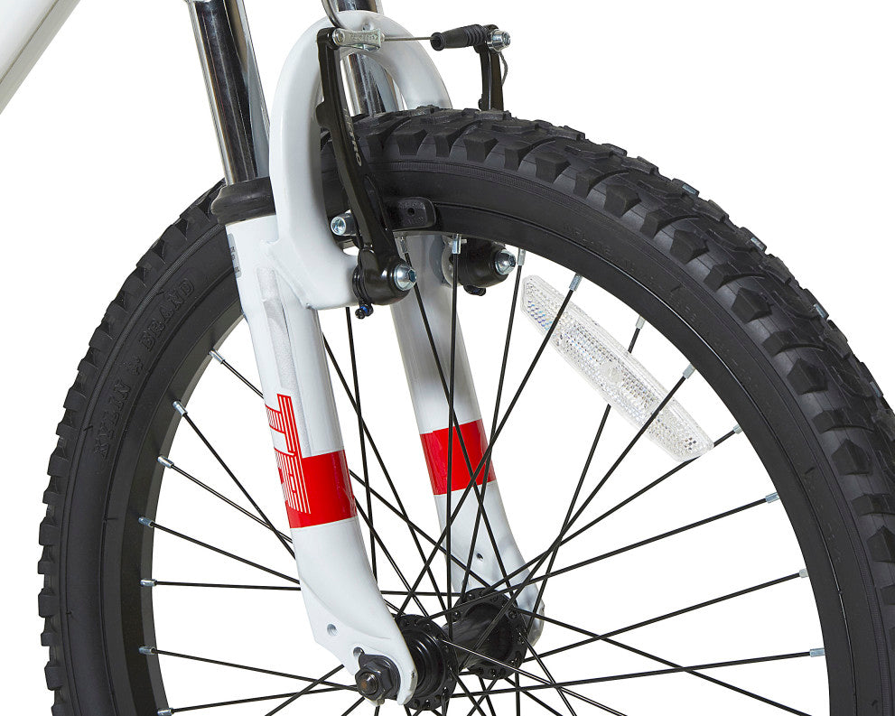 Dynacraft Throttle 20 Inch Kids Bike - White