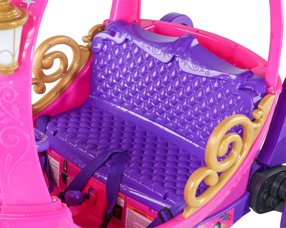 Dynacraft Disney Princess 24V Carriage Ride-On for Kids, Battery