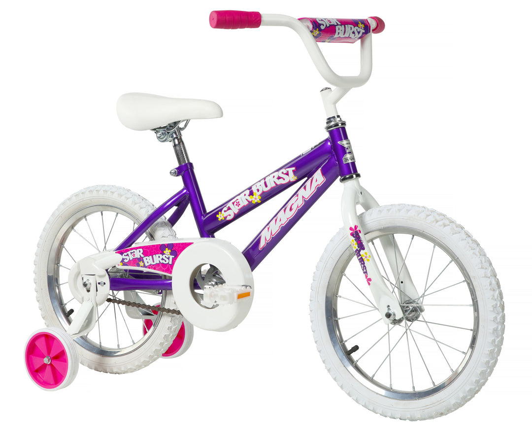 Dynacraft Bicicleta Magna Star Burst, ruedas de 12 a 20 pulgadas, niñas de  3 a 10 años