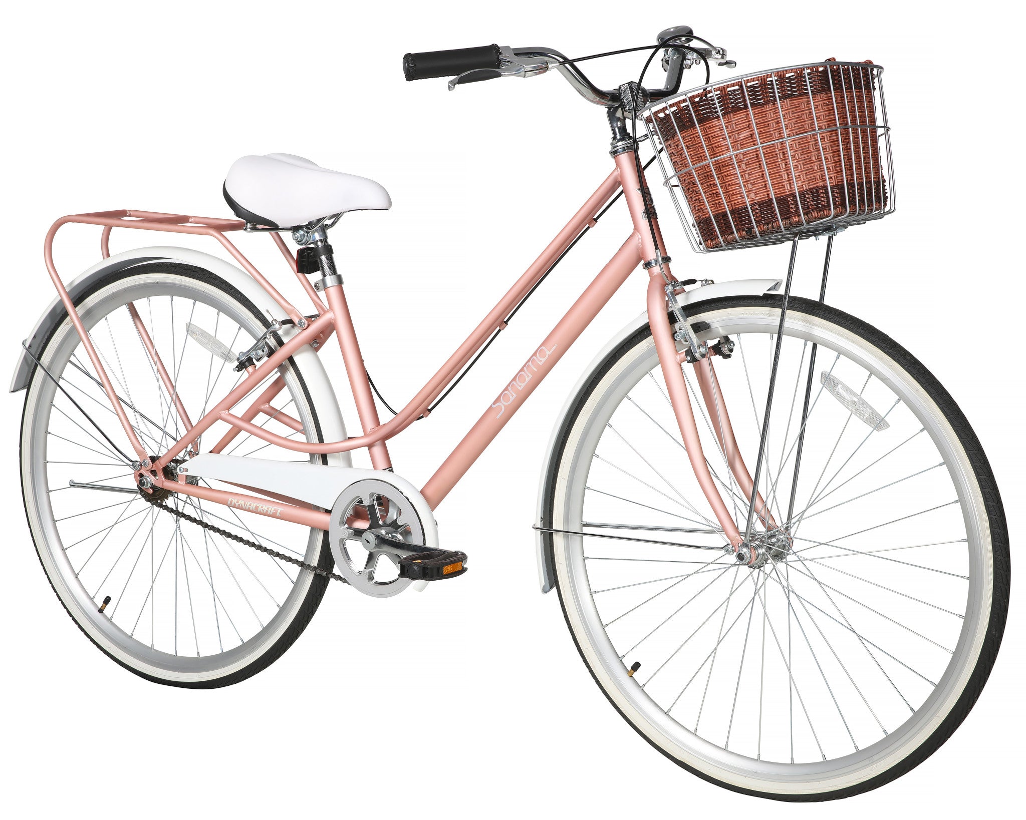 Pink and gold online bike